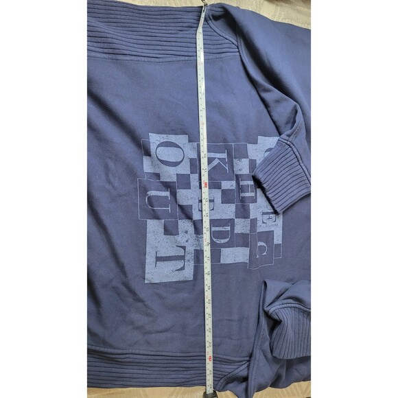 Aerie “Checked Out” Graphic Crewneck Sweatshirt NWT Women’s Small Blue - Picture 4 of 7